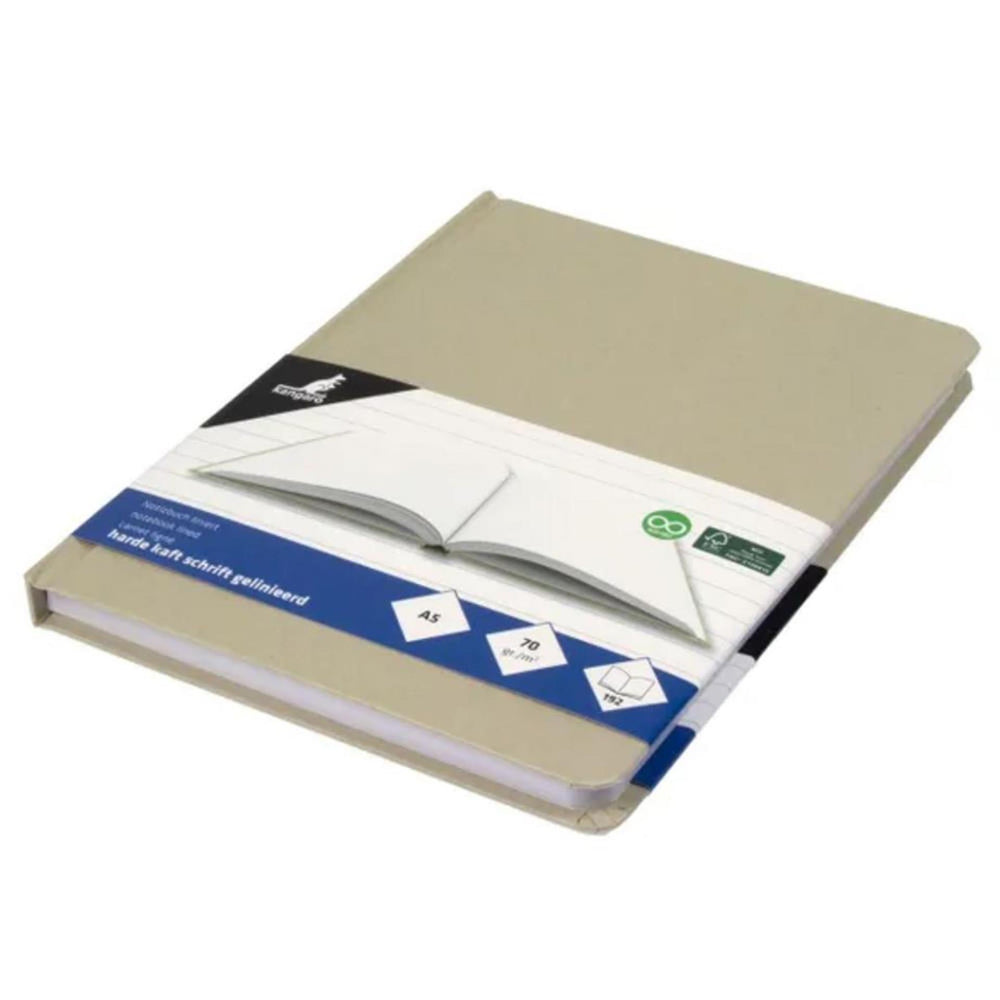 Kangaro notitieboek kraft a5 96 vel, 70 gram, gelinieerd