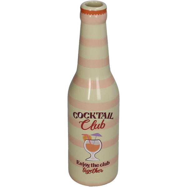 Kersten vaas cocktail fles aardewerk 6.5x6.5x24cm
