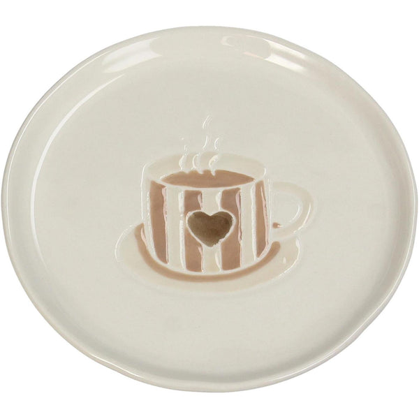 Kersten bord coffee keramiek bruin 13.5x13.5x1.3cm