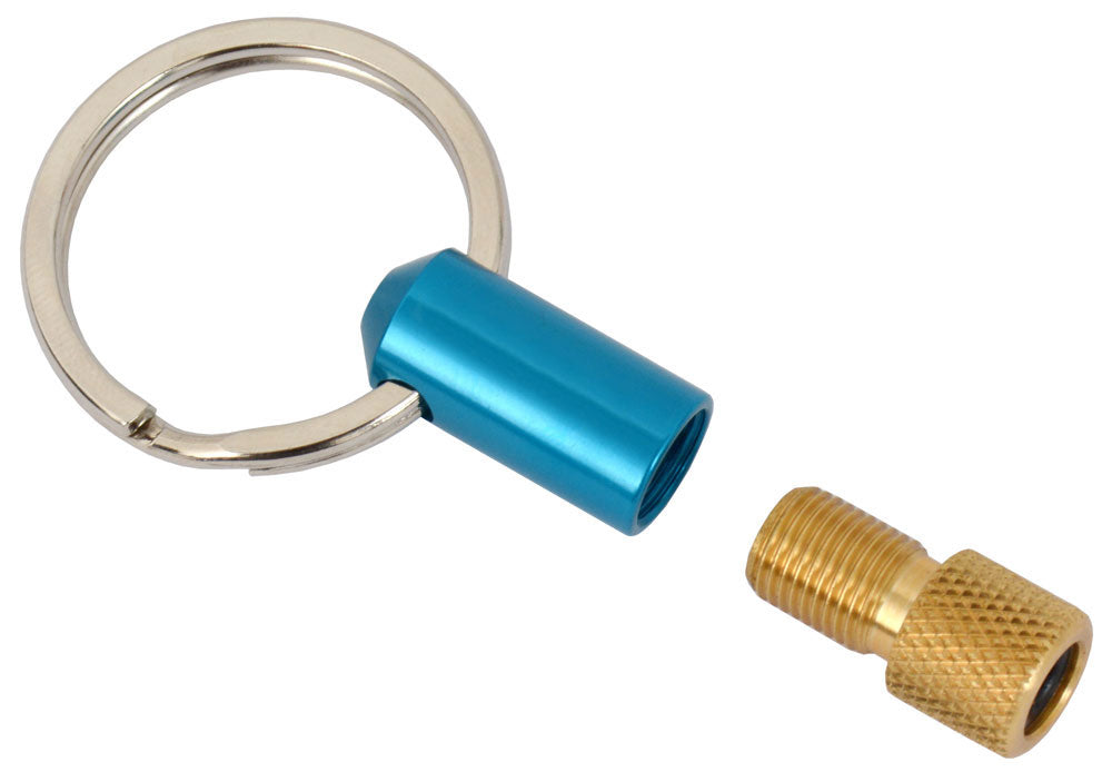 Katana key ring with valve adapter