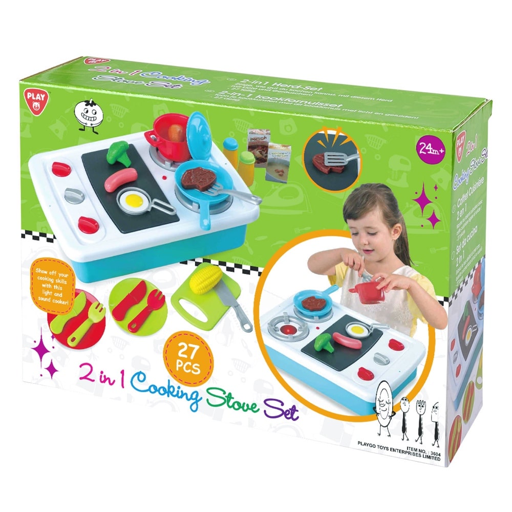 Playgo 2 in 1 keukenovenset met 27-delige speelset