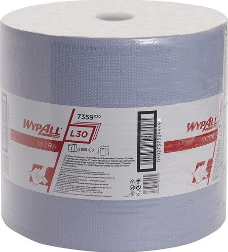 Kimberly-clark doekje | l380xb350ca. mm | blauw | 3 laags | 1000 doeken wiel - 7359 - 7359
