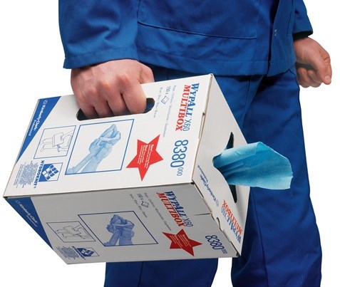 Kimberly-clark poetsdoek | l420xb245ca. mm | blauw | 1 laags, geperforeerd, met reliëf | doos | 1 stuk - 8380 - 8380