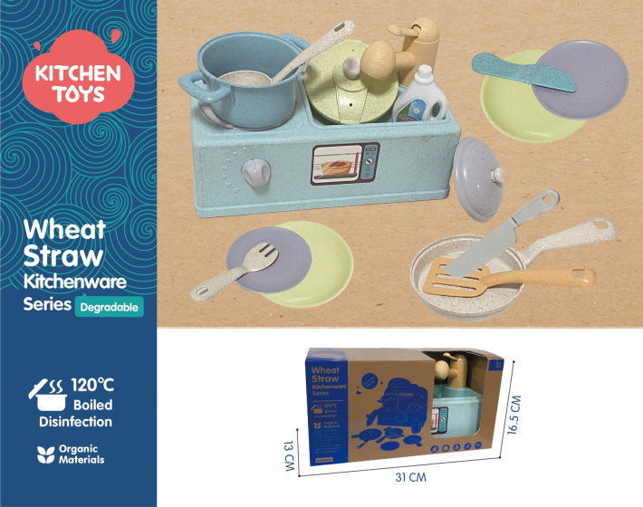 Keukenspeelgoed speelgoed wastafel met keukenaccessoires gerecycled