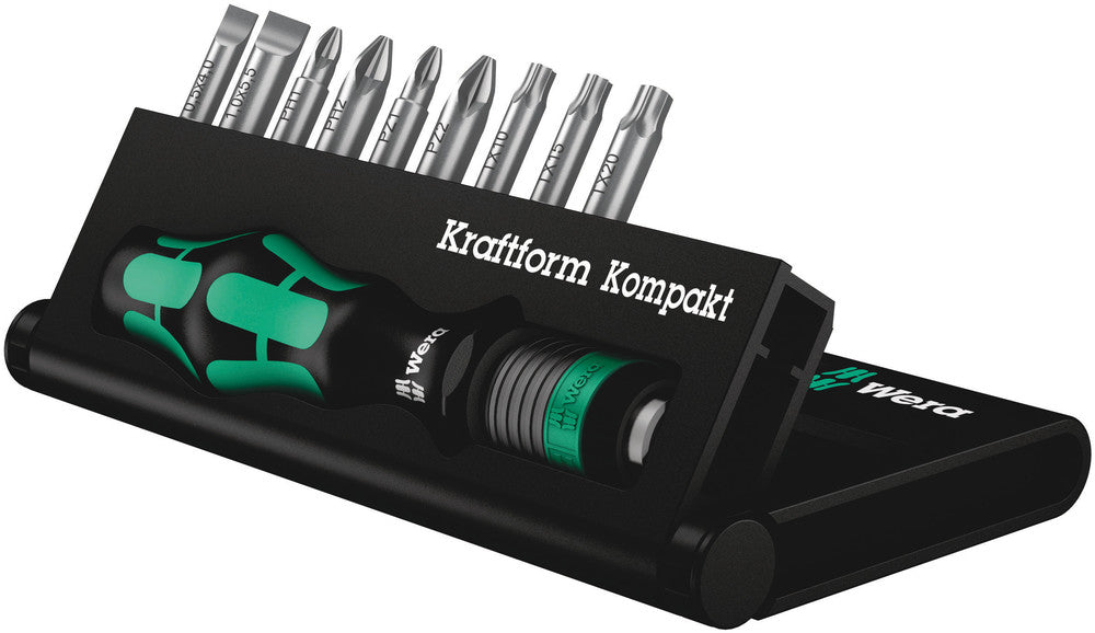 Wera kraftform kompakt 10 bitset (zwart groen, 10-delig)