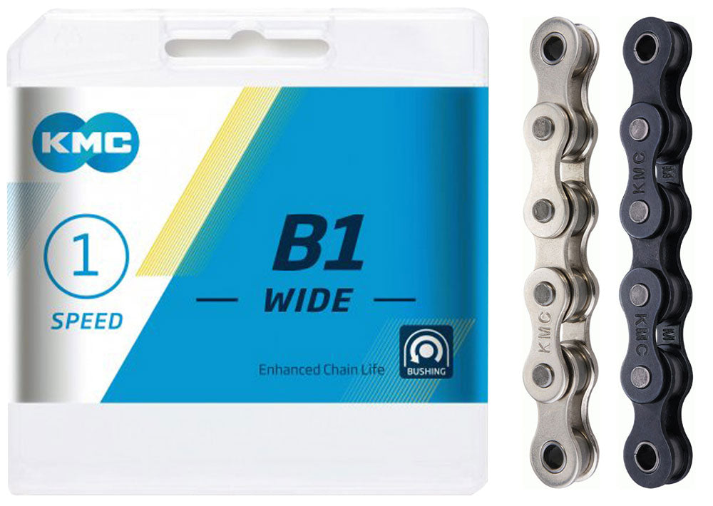 BD1202A Ketting KMC B1 zwart x112 - Stadsfiets, e-bike, BMX, vaste versnellingen