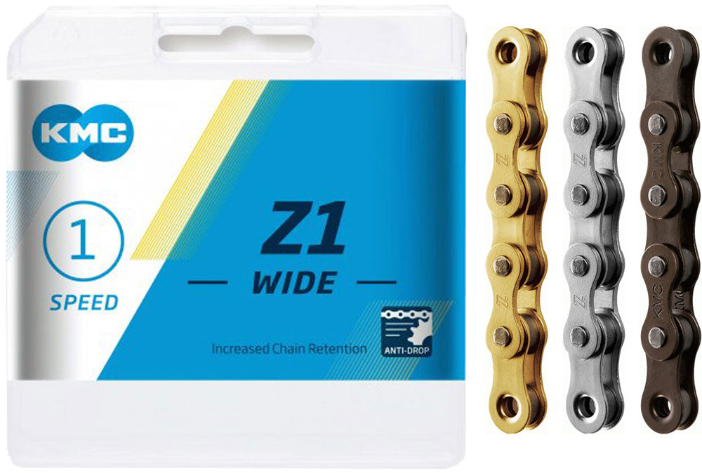 Kmc ketting single speed z1 breed 112 schakels - goud