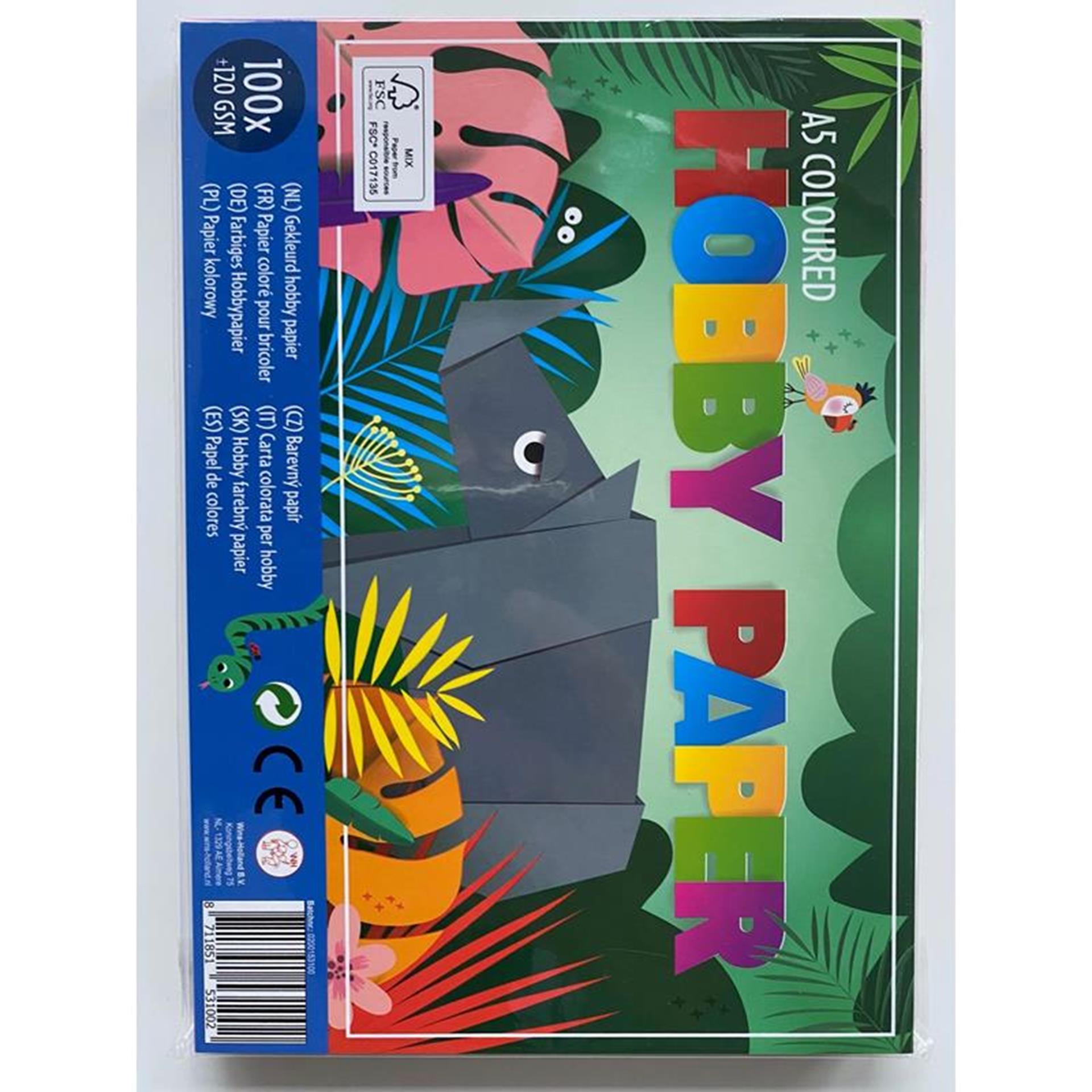 - hobbypapier junior A5 papier 100 stuks