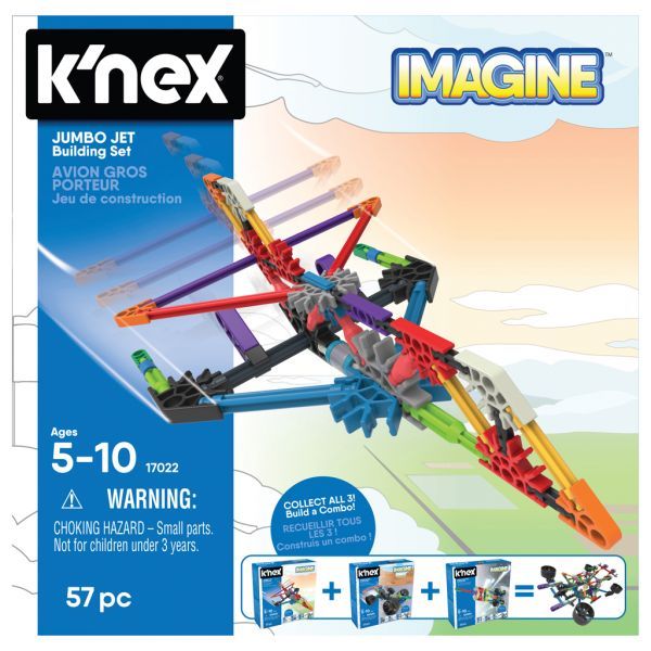 Bot-i knex imagine jumbo jet building set 57-delig constructieset