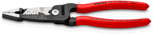 Knipex 13 71 200 me | multifunctionele elektricienstang | metrische draaddikten