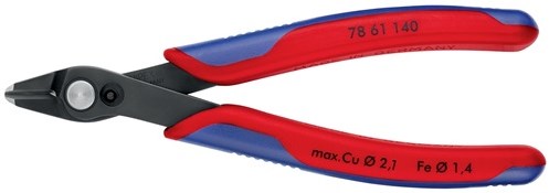 Knipex elektronicazijsnijtang | lengte 140 mm | facet nee | speciaal gereedschap gebruineerd | 1 stuk - 78 61 140 - 78 61 140