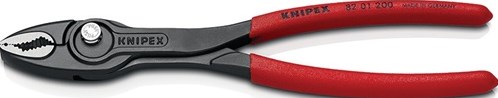 Knipex frontgrijptang | lengte 200 mm | gepolijst kunststof mantel | zwart gefosfateerd | 1 stuk - 82 01 200 - 82 01 200