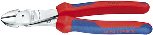 Knipex kracht-zijsnijtang verchroomd met meer-componentengrepen 250 mm - 7405250