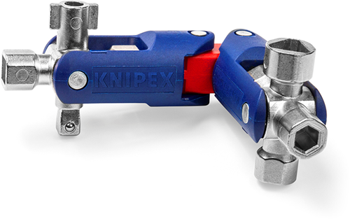 Knipex 00 11 06 v04 00 11 06 v04 universele sleutel jointkey quadro voor gangbare afsluitsystemen 161 mm schakel