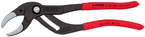 Knipex sifon- connectortang | lengte 250 mm spanwijdte 25-80 mm | zwart gefosfateerd | 1 stuk - 81 01 250 - 81 01 250