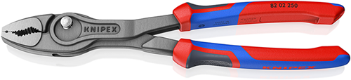 Knipex twingrip voor- en zijsnijtang | comfortgrepen | grijs geatramenteerd | lengte 250 mm - 82 02 250
