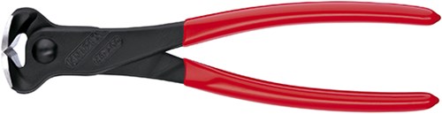Knipex voorsnijtang zwart geatramenteerd met kunststof bekleed 180 mm - 6801180