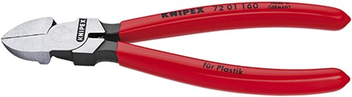 Knipex zijsnijtang voor kunststof met kunststof bekleed 140 mm - 7201140