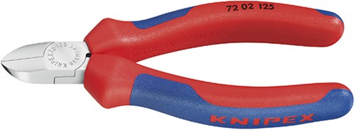 Knipex zijsnijtang voor kunststof met meer-componentengrepen 125 mm - 7202125