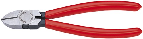 Knipex zijsnijtang zwart geatramenteerd met kunststof bekleed 180 mm - 7001180