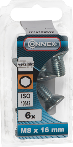 Connex binnenzeskantbout vk m8x16 6st vz - ky4120012
