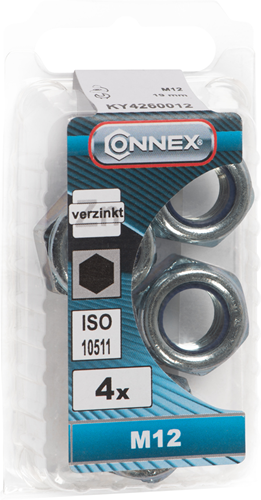 Connex borgmoer met nylonring m12 4st vz - ky4260012