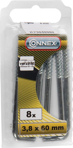 Connex kramschroef 3.8x60 8st vz - ky5040060