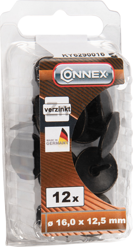 Connex siernagel 16mm gehamerd 12st zw - ky6290016