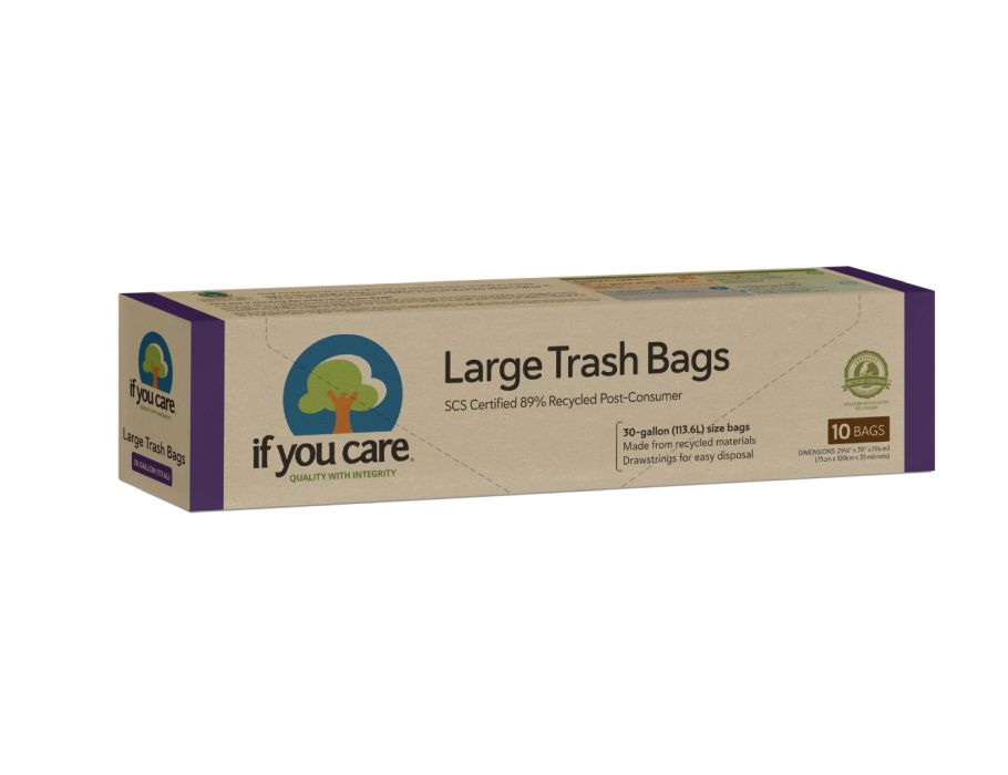 If you care afvalzakken xl - 113l - gerecycled met trekband