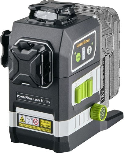 Laserliner powerplane-laser 3g multi-18v - geleverd met 7-delige poweradapterset 036.380.70 - 036.380l