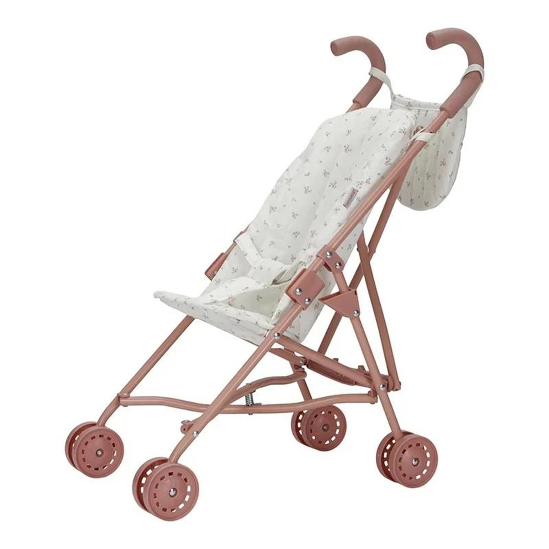Little dutch poppenbuggy metaal roze