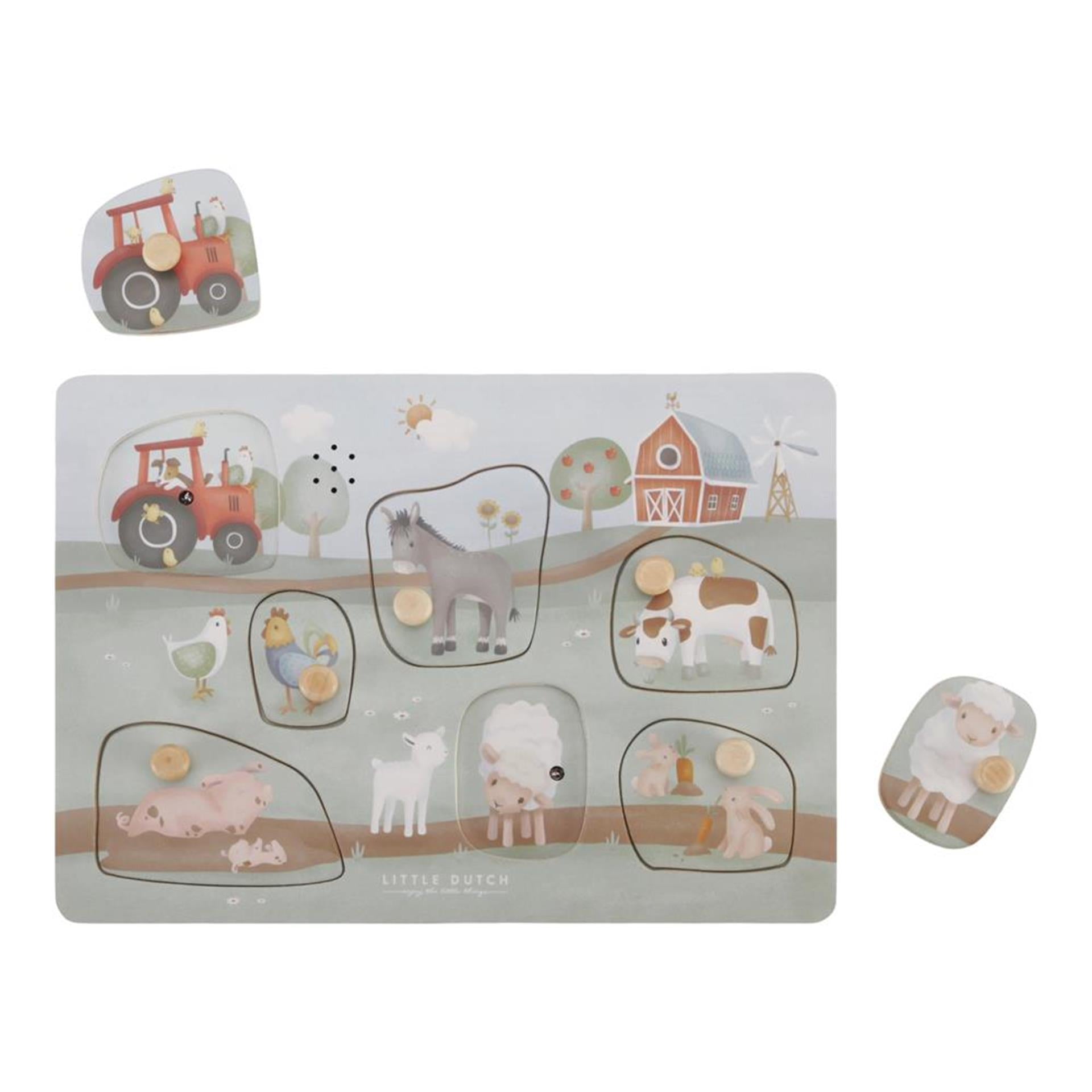 Little dutch tiamo little farm geluiden puzzel fsc