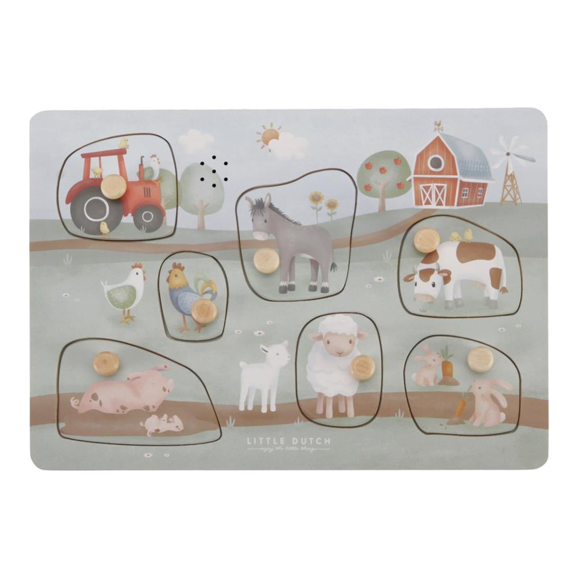 Little dutch tiamo little farm geluiden puzzel fsc