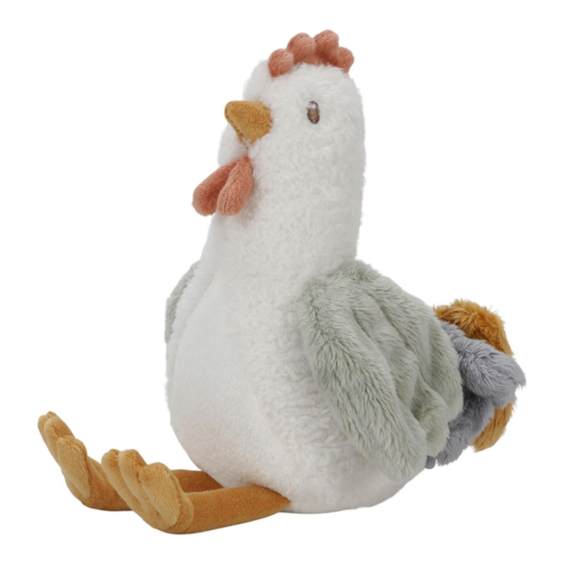 Tiamo kleine boerderij knuffel kip 17cm