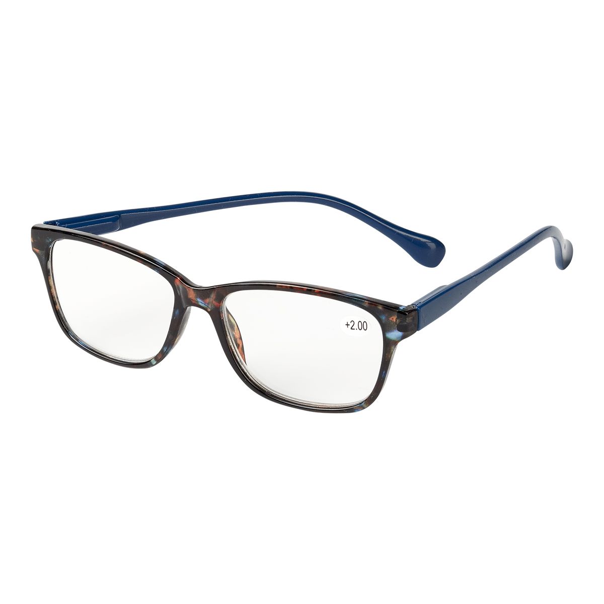Spectrum leesbril bruin gevlekt rechthoekig 1.00