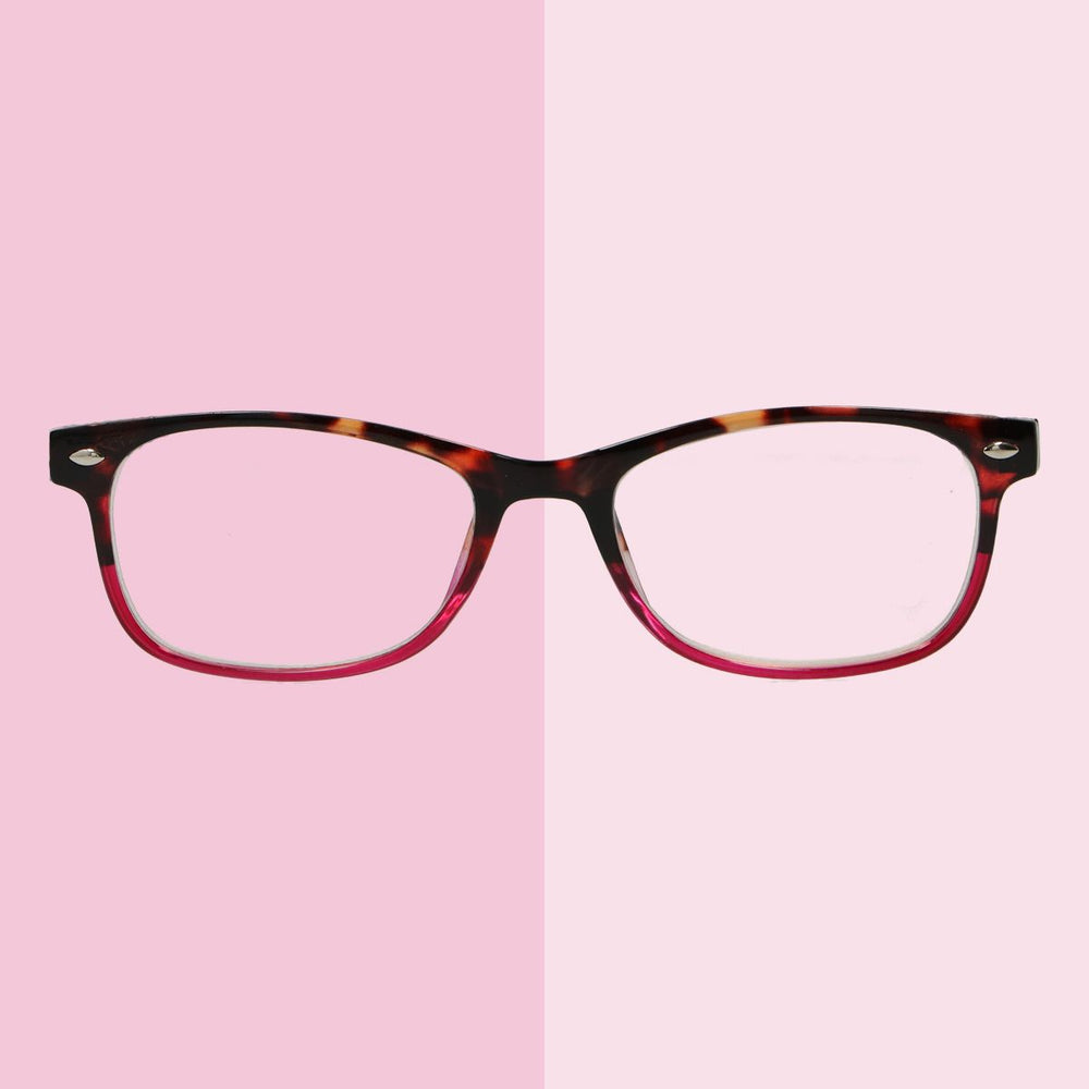 Spectrum leesbril vlam roze rechthoekig 1.00