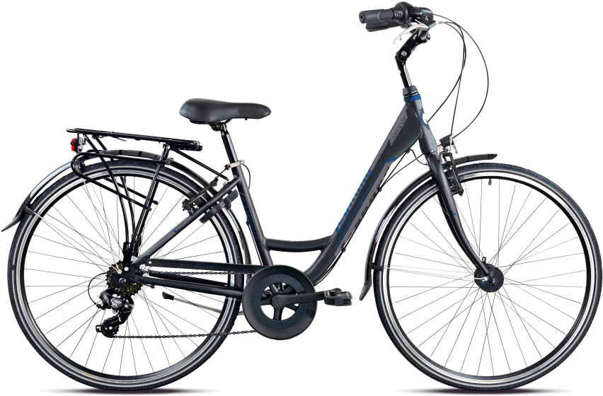 Cambridge 28 Inch 48 cm Dames 7V V-Brakes Matzwart Grijs
