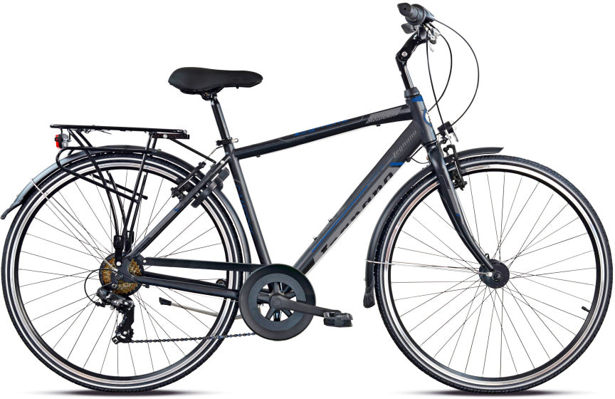 Cambridge 28 Inch 58 cm Heren 7V V-Brakes Matgrijs Zwart