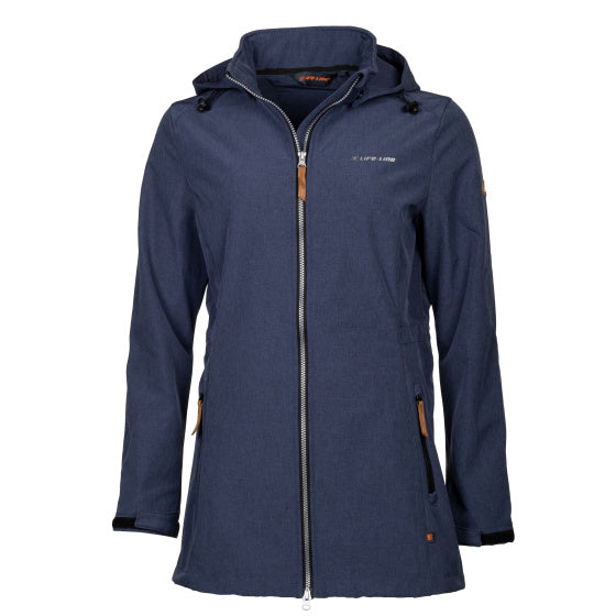 Kya softshell parka dames donkerblauw maat XL
