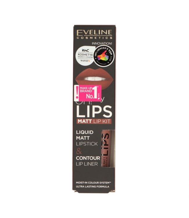 Eveline oh! my lips vloeibare matte lip kit nr. 02 melkchocolade