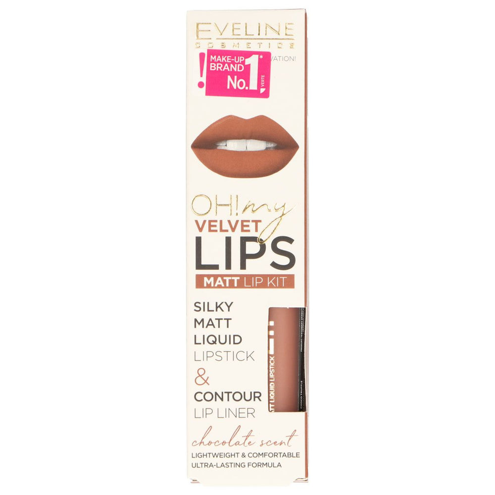 Eveline oh! my lips zijdezachte matte vloeibare lip kit nr. 14 choco truffel