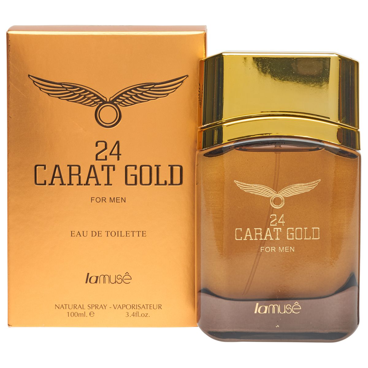 Lamusê lamuse eau de toilette spray heren 24 karaat goud 100ml