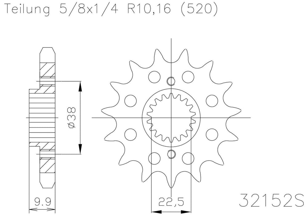 Esjot sprocket 520 14z racing