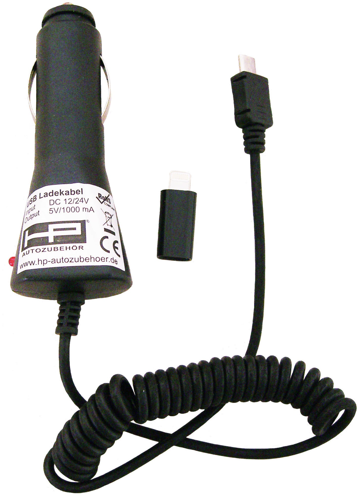Hp charging plug usb car 1000ma 12 24v