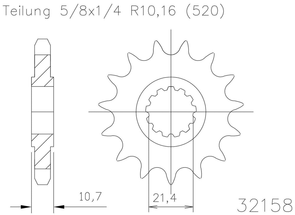 Esjot sprocket 520 16z standard