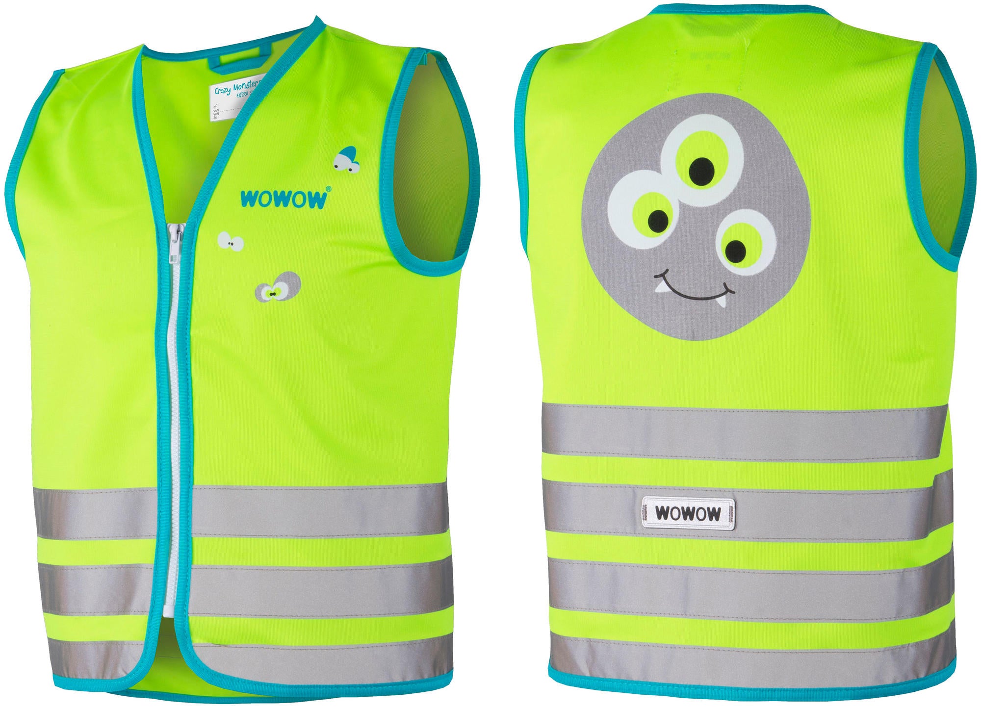 Wowow refl.child.vest crazy monster l green