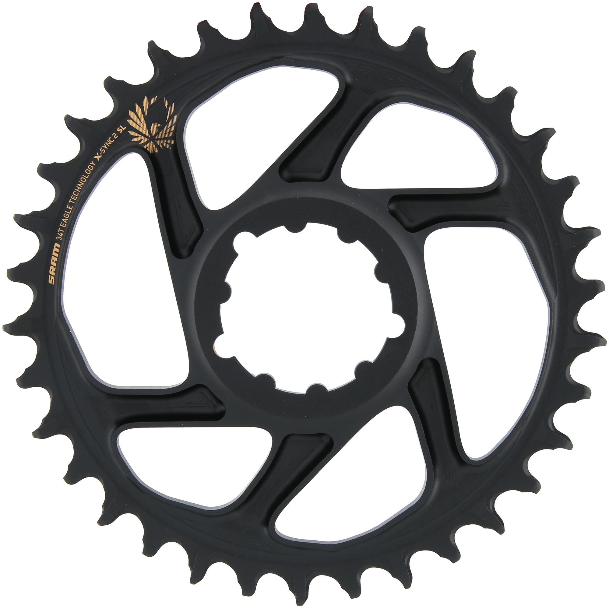 Sram chain ring x-sync2 sl 34 teeth alu gold