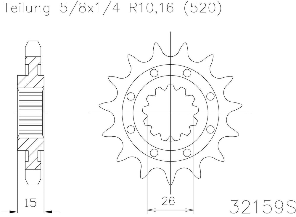 Esjot sprocket 520 17z racing