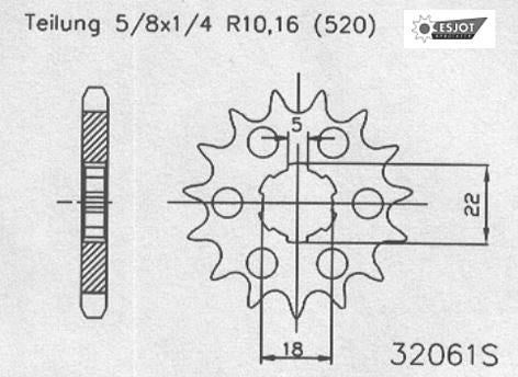 Esjot sprocket 520 12z racing