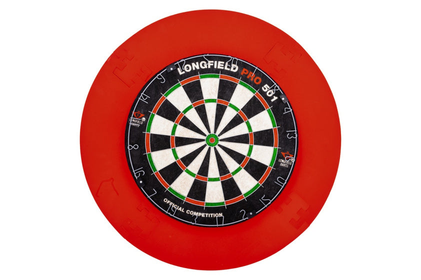 Toernooidartbord met toebehoren rood 8-delig